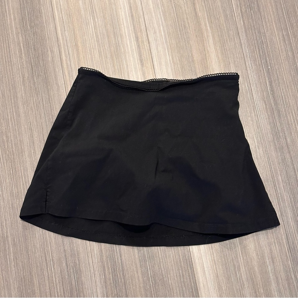 Wild Fable Black Lace-Trimmed Skirt
